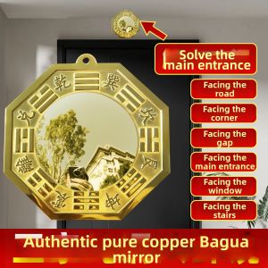HETANGYUESHE | Feng Shui Bronze Convex-Concave Mirror for Door and Window