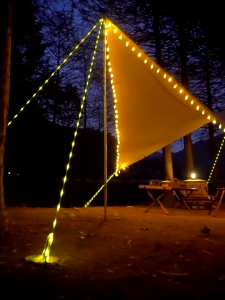 Outdoor Camping Tent Wind Rope Light Anti-tripping Decorative Lantern Waterproof Solar Atmosphere Light