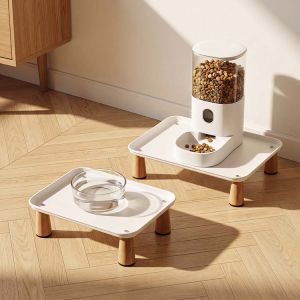 L67 Elevated Pet Food Bowl Stand Raised Feeder Riser For Home Cats Dogs Neck Protection Tray L