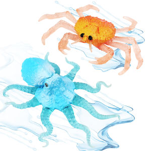 TPR simulation childrens toy soft rubber stretching octopus pinching music decompression water toy crabs marine creatures