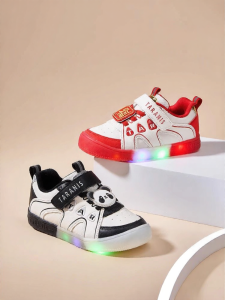 Flashing Light Anti-slip Soft Sole Childrens Fashion Sneakers