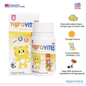 COBYHAUS Tigrovites Tiger Milk Mushroom Chewable Tablet Orange 50mg (2026 November Expired)