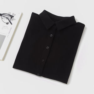 Polo Long-Sleeve Casual Cotton Slim-Fit Small Point Collar Shirt