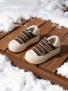 Josiny | Mushroom Style Thick Fleece Warm Soft Cotton Sole Shoes