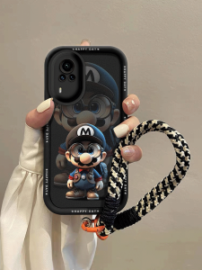 Vivo X60 Series Silicone Phone Case Full Cover Anti-Fall Female Version Mario Backpack Design Creative Personalized Eco-Friendly