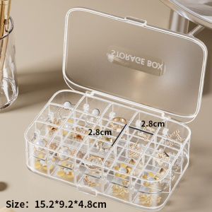 Gold Jewelry Box Multi-layer Storage Organizer for Earrings Necklaces Bracelets Anti-oxidation Plastic Storage Box for Bedroom
