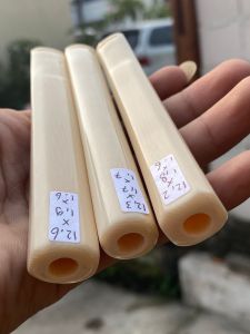 pipa GG asli lokal panjang 12cm segilapan bahan merah mulus bening
