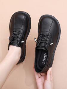 SHIPAILUO | New 2025 Comfortable Anti-slip Soft Bottom Single Shoes For Women Spring Autumn Style Casual Round Toe Low Heel Leather Shoes