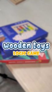 Hntob Wooden Logic Double Sided Game Preschool Learning Puzzle Matching Teasers Educational Toy