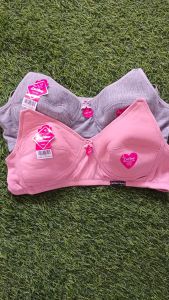 Sport Bra Lutino Jumbo Tanpa Busa Kawat Cup Besar Kait 3 Katun Menyerap Keringat