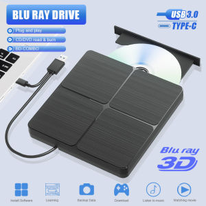 External Blu-ray DVD Drive USB 3.0 Portable BD-Combo CD DVD Player Reader Burner for Laptop PC Computer Notebook Windows Mac