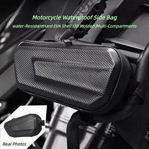 Large Capacity Motorcycle Side Bag - Universal No Logo Saddlebag Waterproof Multifunctional Storage Pouch
