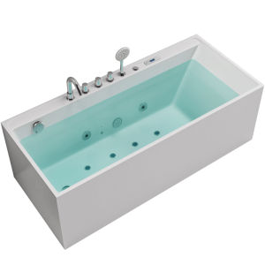 Guogan | Acrylic Minimalist Thin-Edge Massage Bathtub
