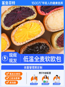 Sharkfit Whole Wheat European Style Bread 0 Added Sugar Breakfast Replacement Meal Low Fat Heart Healthy Full Box Set