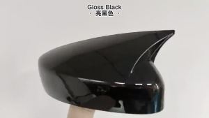 Rearview Mirror Cover Side Reversing Mirror For Mazda CX5 CX-5 2017-2023 Glossy Black Ox Horn Rear View Mirror Cover Trim