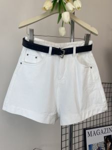 White Casual Loose Jeans High Waist Short Shorts Womens Fashion Outerwear Hot Pants Summer Cool Feeling Wide Leg Pants