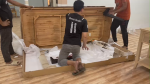 BÀN CAFE- BÀN ĂN 4 CHÂN GỖ CHUẨN XUẤT KHẨU LẮP RÁP CÓ KÈM THÙNG