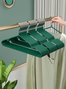 ไม้แขวนเสื้อสแตนเลสเคลือบซีลีโคนกันลื่น แบบไม่เปียก ใช้ได้ทุกชนิดผ้า 40cm สำหรับผู้ใหญ่