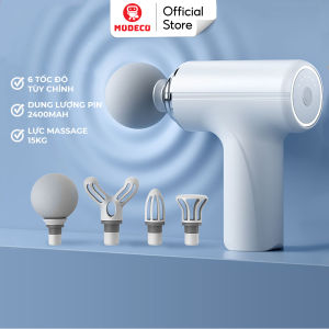 Máy Massage Cầm Tay Mini Cao Cấp Modeco - Công Nghệ AI Cảm Biến Lực Nhấn Giúp Giảm Đau Mỏi Giãn Cơ Sau Tập Luyện