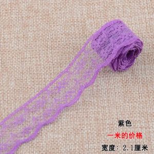 5meters/lot 21mm Woven Cotton Lace Ribbon Unilateral Handicrafts Embroidered Net Trim DIY Sewing Curtain Craft Decoration