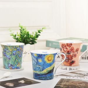 Creative Personalized Artistic Bone China Cup Van Gogh Painting Inspired