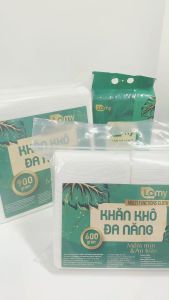 KHO PHÚ NHUẬN_Combo 05 túi khăn vải khô đa năng cao cấp Lamy 600G không mùi an toàn cho da nhạy cảm