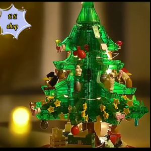 Mô hình cây thông noel phát tài phát lộc trang trí tết đồ chơi ghép hình lắp ghép