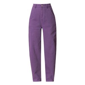 Tiiwgjiy | Purple Cotton Wide Leg Jeans for Women