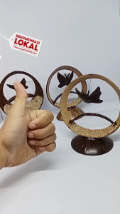 Hiasan meja cantik Batok kelapa / Hiasan kupu - kupu austetic buat lemari kaca meja kantor