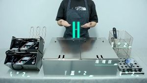 20L Electric Deep Fryer Heavy Duty Double Deep Fryer 20L With Timer Heavy Duty Deep Frying Pan With Strainer Fried Electric Stainless Steel Deep Oil Fryer Machine