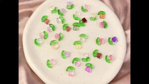 St.kunkka | 10/20Set Glass Tulips Flower Lampwork Beads Colorful Flora Beads Loose Beads for DIY Bracelets Earring Jewelry Making Supplies