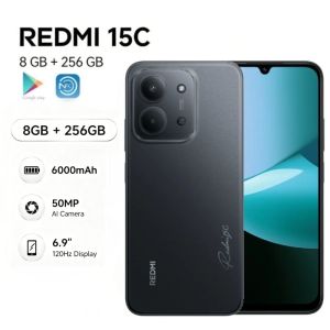 Redmi | 2026 new Redmi 15C Global Edition Redmi 15C 5G 8+256GB Smartphone: Ultra-slim 6000mAh smartphone with long battery life