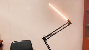 [Local delivery]2-head Led Desk Lamp Long Arm Retractable Foldable USB Plug 3-color Adjustable Eye Protection Clip Desk Lamp Students Learn to Read Office Bedroom Lights