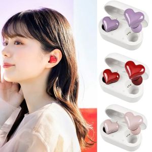 Heartbuds Wireless Earphones TWS Earbuds Bluetooth Headset Heart Buds Women Fashion Pink Gaming Student Headphones Girl Gift