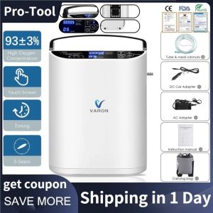 ⭐Local Warehouse+COD⭐ VARON Portable 5L Oxygen Machine Pulse Flow Oxygen Concentrator For Medical Home Use And Travel Outdoor Care With Battery Use