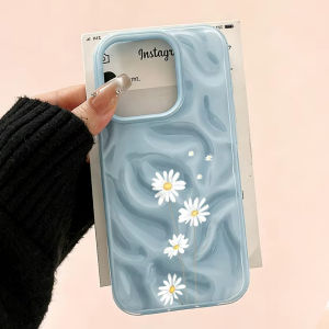 Korea Daisy Flower Candy Color Phone Case For iPhone 17 16 15 14 13 12 11 Pro Max Plus Air Shockproof Anti-fall Protective Cover