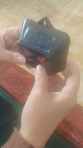 (tombph)Multi-silicon Solar Panel Battery Dual Powered Animals Repeller Dog Bird Repeller Red LED Light Flashing Repellent Deterrent Device