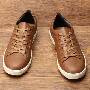 Mens casual shoes 2025 brand fashion comfortable leather shoes men