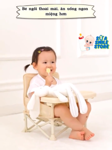 Ghế ăn dặm cho bé gấp gọn Có Bàn Kiểu Dáng Hàn Quốc Siêu Nhẹ Cho Bé Ghế Cho Bé Ăn Dặm Đi Du Lịch Kèm Bàn