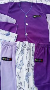 Seri Ungu 18 Pcs Baju Bayi Celana Bayi Perempuan Baru Lahir Gift Set Kado Baby merk Azmy Baby Premium 0-3 Bulan
