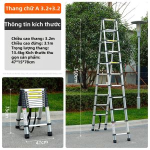 MLZH | Thang Nhôm Gấp Mở Rộng Chịu Trọng Lượng Cao Chống Trượt