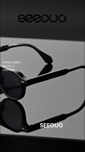 Seeouo Sunglasses Anti UV 400 TR90+Alloy Model Kotak Bridge Kokoh Fashionable Kacamata Hitam Pria Wanita 1077