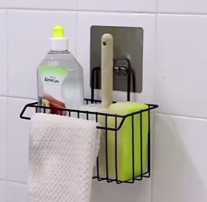 Wall-mounted Punch-free Kitchen Bathroom Drain Rack Towel Rack