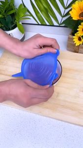 Penutup Wadah Makanan 6 in 1 Anti Tumpah RAB Silicone Food Pack Silikon Elastis Transparan