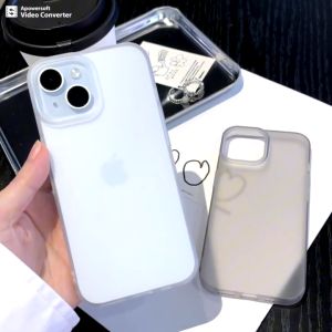 Casing Ponsel Lubang Besar Matte Cocok untuk iPhone15 14 13 12 11 Pro/Pro Max 14 15PLUSTekstur Matte