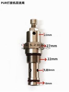 ชิ้นส่วนเครื่องฉีดเทอร์โมสติกไฟฟ้าแบบปรับได้พร้อมวาล์วไหลกลับ เครื่องยัดยางขอบไม้ เครื่องยัดยางขอบไม้