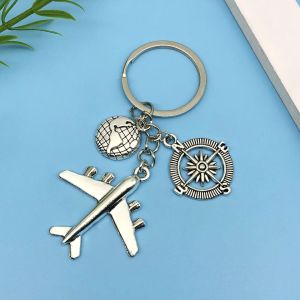 1PC Trip Keychain Enamel Airplane Earth Key Chain Trend Pendant Handmade Key Ring Jewelry ﻿Freedom Gift For Traveler