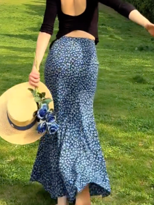 MANMI | Slimming Floral Pencil Flared Skirt