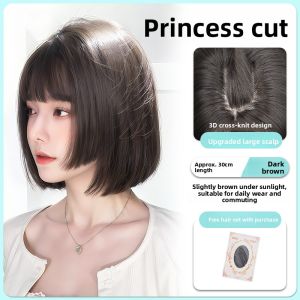 MONLEYTA | Womens Short Hair Wig Full Head Cover Thin Style Airy Bangs Lolita Natural Summer Popular JK Fake Hair高温丝 Material