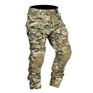 Men Combat Pants with Knee Pads Tactical Cargo Trousers Sport Camo Multicam Training Trekking Hunting Clothes Wear-resisting